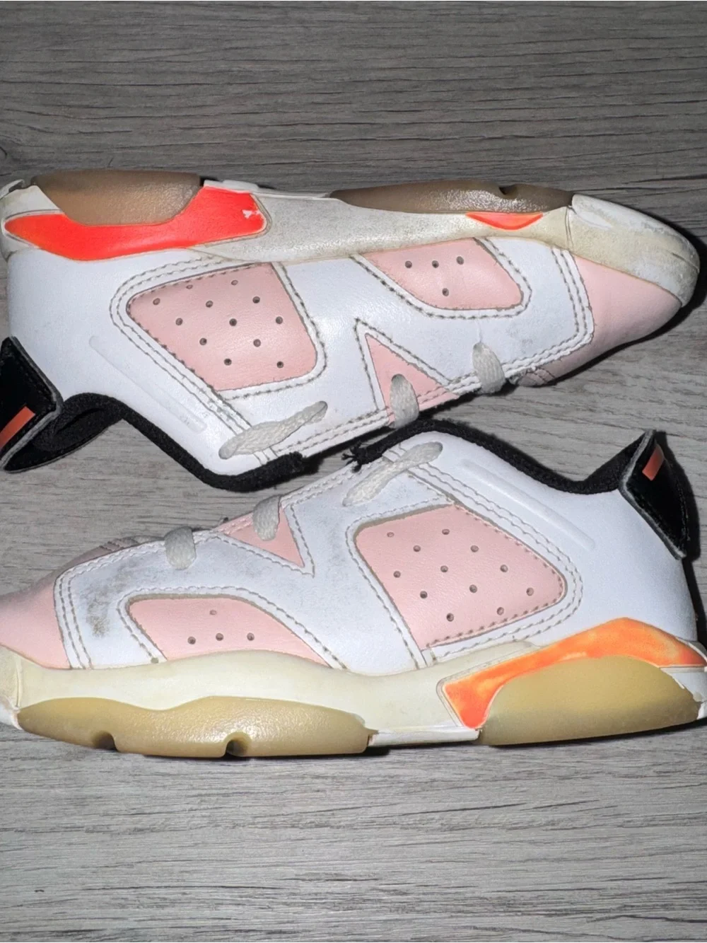 Nike Air Jordan Retro 6 Low Atmosphere Pink/Orange Toddler Size 9C DV3529-102